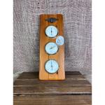 Wall-Mounted Weather Station with Thermometer and Barometer