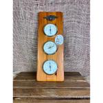 Wall-Mounted Weather Station with Thermometer and Barometer