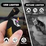 Rechargeable Dual Arc Electric Lighter - Black