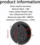 OREKPOT Glass Barometer and Outdoor Temperature Gauge