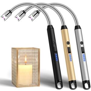 3 Pack USB Rechargeable Electric Candle Lighter Set