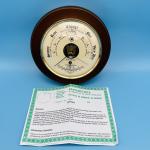 Bey Berk Cherry Wood Barometer with Thermometer