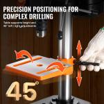 8-Inch Benchtop Drill Press with Adjustable Speed