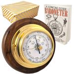 Brass Barometer with Gift Wrap and Book
