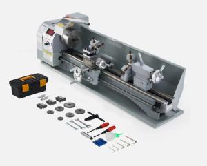 Mini Metal Lathe with LCD Display and 3-Jaw Chuck