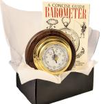 Brass Barometer with Gift Wrap and Book