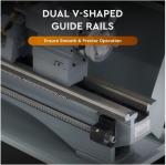 Mini Metal Lathe with LCD Display and 3-Jaw Chuck