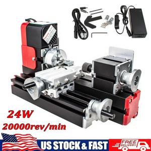 24W Mini Lathe for Wood and Metal Projects