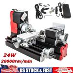 24W Mini Lathe for Wood and Metal Projects