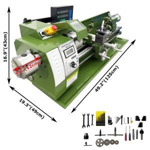 110V Double Chuck Metal Bench Lathe 8"x29.5