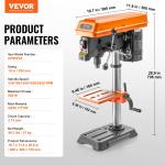 VEVOR 10in Benchtop Drill Press for Home Projects