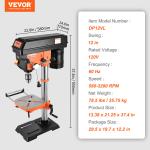 VEVOR 12-Inch Benchtop Drill Press with Variable Speed