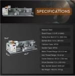CREWORKS 9"x24" Mini Metal Lathe with 3-Jaw