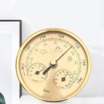 3-in-1 Mechanical Weather Station with Gold Finish