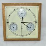 Vintage Sunbeam Quartz Wall Clock and Weather Station