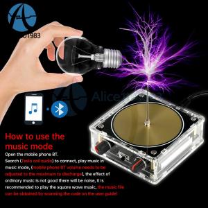 Bluetooth Tesla Coil Plasma Music Speaker