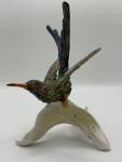Hand-Painted Porcelain Hummingbird Figurine