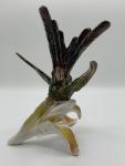 Hand-Painted Porcelain Hummingbird Figurine