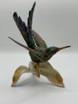 Hand-Painted Porcelain Hummingbird Figurine
