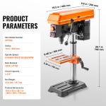 10-Inch Adjustable Benchtop Drill Press Machine