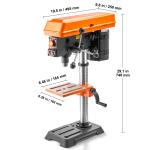 10-Inch Adjustable Benchtop Drill Press Machine