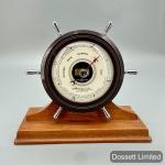 Nautical Wood Desk Barometer Weather Station