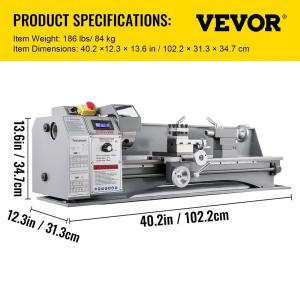 Variable Speed Benchtop Metal Lathe Tool