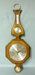 Elgin Barometer Thermometer Wall Clock - Vintage Style