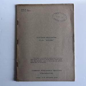 WWII 1945 Flettner Helicopter FL 282 Report