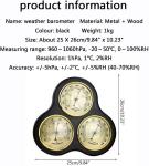 3-in-1 Glass Barometer and Weather Station