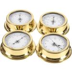 4-Piece Brass Weather Station Set for Home