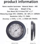 Analog Weather Barometer and Temperature Gauge