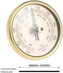Analog Weather Barometer and Outdoor Temperature Gauge
