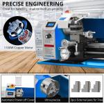 Mini Metal Lathe Machine with Variable Speed 1100W