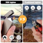 Rechargeable Windproof Plasma Dual Arc Lighter