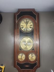 Bulova Vintage Weather Station Clock Wall Decor