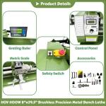 110V Brushless Precision Metal Bench Lathe with Ruler
