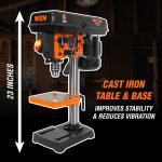8-Inch 5-Speed Cast Iron Benchtop Drill Press