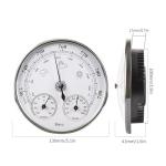 Jiawu 3-in-1 Wall Weather Station, Silver White