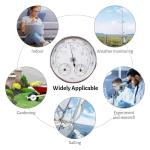 Jiawu 3-in-1 Wall Weather Station, Silver White