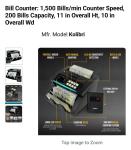 Kolibri Bill Counter with Counterfeit Detection