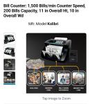 Kolibri Bill Counter with Counterfeit Detection
