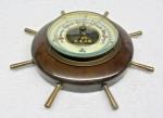 Vintage Nautical Barometer with Mahogany and Brass