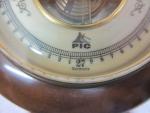 Vintage Nautical Barometer with Mahogany and Brass