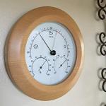 Hokco 8" Wood Weather Station with Barometer