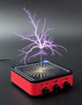 Compact Dual-Knob Tesla Coil with Desk Display