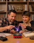Compact Dual-Knob Tesla Coil with Desk Display