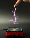 Compact Dual-Knob Tesla Coil with Desk Display