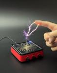 Compact Dual-Knob Tesla Coil with Desk Display