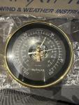 Analog Barometer with Brass Case and Black Dial